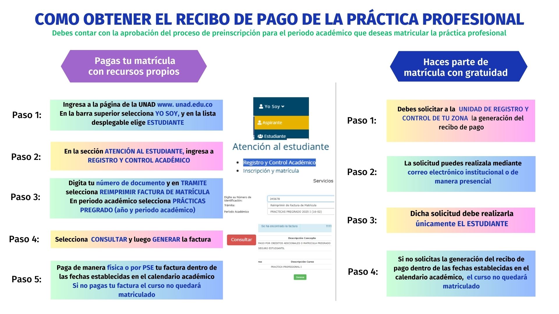 PASOS PARA GENERAR EL RECIBO DE PAGO DE LA PRÁCTICA PROFESIONAL Image